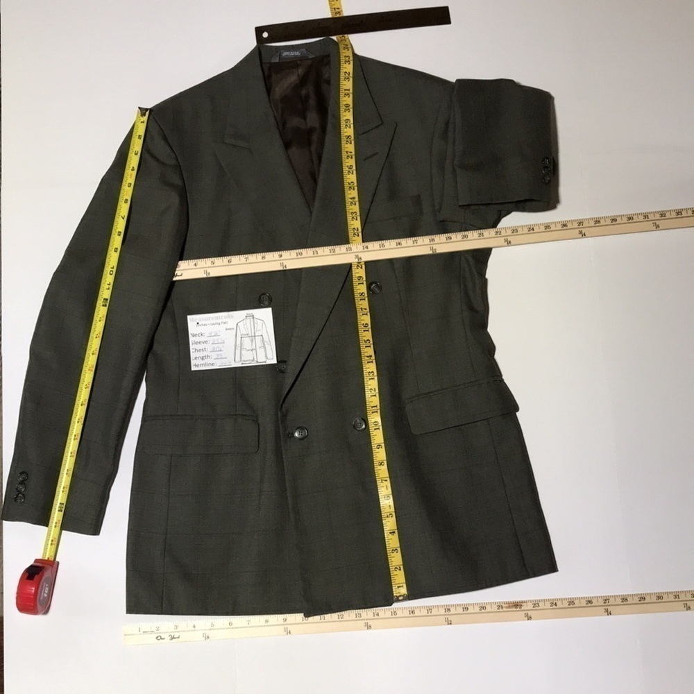 HAGGAR IMPERIAL Men’s Double Breasted Blazer—Sz 42L - Picture 14 of 15